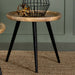 Zoe Round End Table with Trio Legs Natural and Black - Imperial Furniture (Las Vegas, NV) - Multi Location
