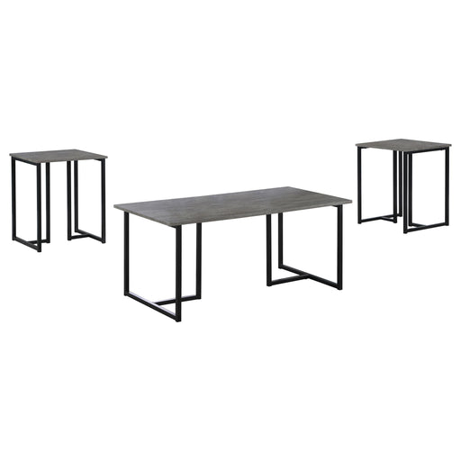 Nyla 3-piece Occasional Set Weathered Grey and Black - Imperial Furniture (Las Vegas, NV) - Multi Location