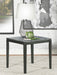 Mozzi Square End Table Faux Grey Marble and Black - Imperial Furniture (Las Vegas, NV) - Multi Location
