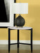 Tandi Round End Table Faux White Marble and Black - Imperial Furniture (Las Vegas, NV) - Multi Location