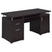 Tracy 2-drawer Computer Desk Cappuccino - Imperial Furniture (Las Vegas, NV) - Multi Location