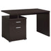 Irving 2-drawer Office Desk with Cabinet Cappuccino - Imperial Furniture (Las Vegas, NV) - Multi Location