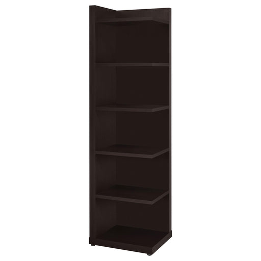 Pinckard 6-tier Corner Bookcase Cappuccino - Imperial Furniture (Las Vegas, NV) - Multi Location