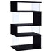 Emelle 4-tier Bookcase Black and Clear - Imperial Furniture (Las Vegas, NV) - Multi Location