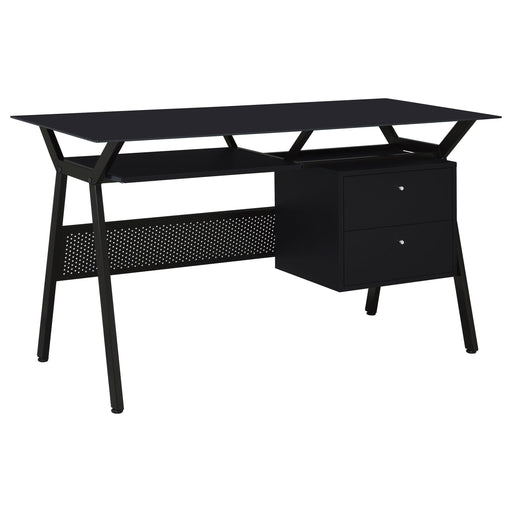 Weaving 2-drawer Computer Desk Black - Imperial Furniture (Las Vegas, NV) - Multi Location