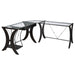 Monterey 3-piece L-shaped Computer Desk Set Cappuccino - Imperial Furniture (Las Vegas, NV) - Multi Location