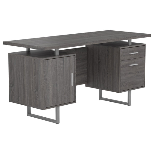 Lawtey Floating Top Office Desk Weathered Grey - Imperial Furniture (Las Vegas, NV) - Multi Location