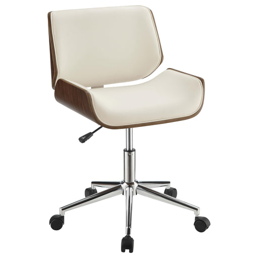 Addington Adjustable Height Office Chair Ecru and Chrome - Imperial Furniture (Las Vegas, NV) - Multi Location