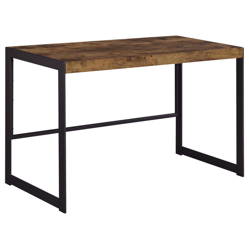 Estrella Writing Desk Antique Nutmeg and Gunmetal - Imperial Furniture (Las Vegas, NV) - Multi Location