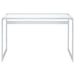 Hartford Glass Top Writing Desk Chrome - Imperial Furniture (Las Vegas, NV) - Multi Location