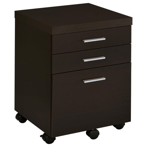 Skylar 3-drawer Mobile File Cabinet Cappuccino - Imperial Furniture (Las Vegas, NV) - Multi Location
