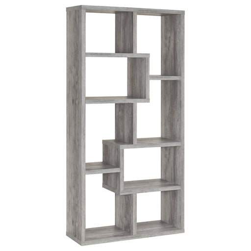 Theo 10-shelf Bookcase Grey Driftwood - Imperial Furniture (Las Vegas, NV) - Multi Location