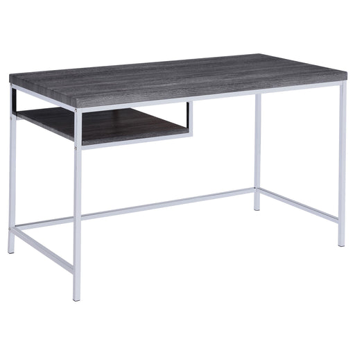 Kravitz Rectangular Writing Desk Weathered Grey and Chrome - Imperial Furniture (Las Vegas, NV) - Multi Location