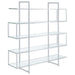 Elmer 5-shelf Bookcase Chrome and Clear - Imperial Furniture (Las Vegas, NV) - Multi Location