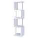 Baxter 4-shelf Bookcase White and Chrome - Imperial Furniture (Las Vegas, NV) - Multi Location