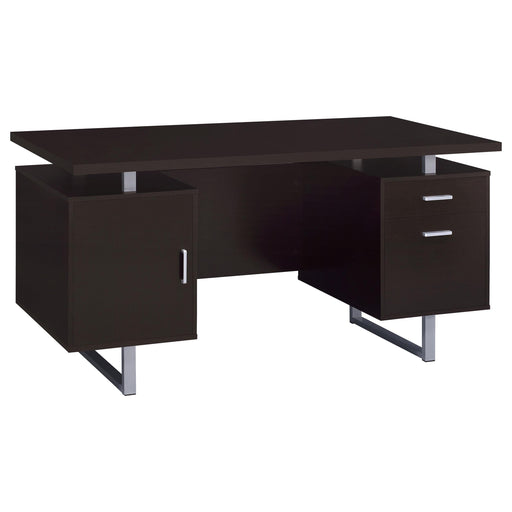 Lawtey Rectangular Storage Office Desk Cappuccino - Imperial Furniture (Las Vegas, NV) - Multi Location