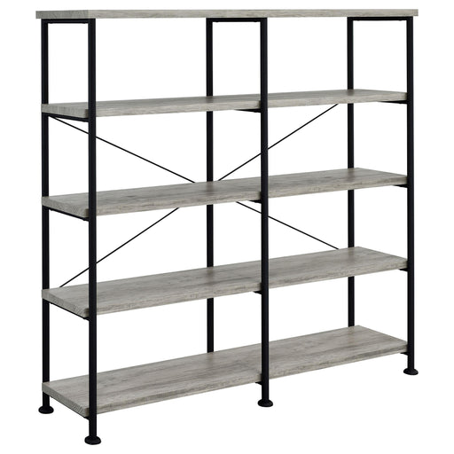 Analiese 4-shelf Open Bookcase Grey Driftwood - Imperial Furniture (Las Vegas, NV) - Multi Location