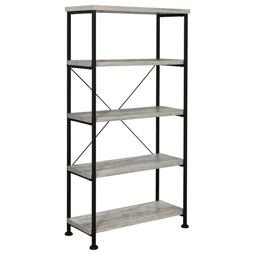 Analiese 4-shelf Bookcase Grey Driftwood - Imperial Furniture (Las Vegas, NV) - Multi Location