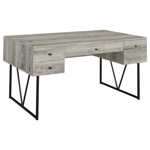 Analiese 4-drawer Writing Desk Grey Driftwood - Imperial Furniture (Las Vegas, NV) - Multi Location