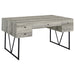 Analiese 4-drawer Writing Desk Grey Driftwood - Imperial Furniture (Las Vegas, NV) - Multi Location