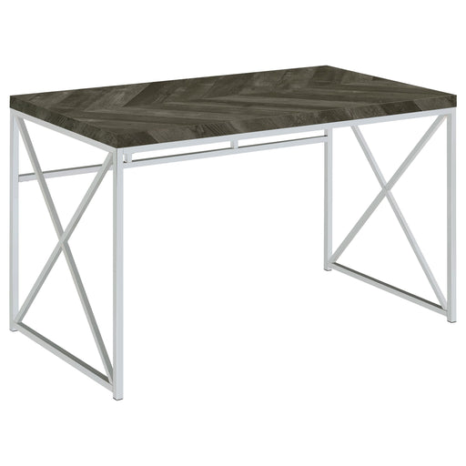 Grimma Writing Desk Rustic Grey Herringbone - Imperial Furniture (Las Vegas, NV) - Multi Location