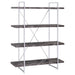 Grimma 4-shelf Bookcase Rustic Grey Herringbone - Imperial Furniture (Las Vegas, NV) - Multi Location