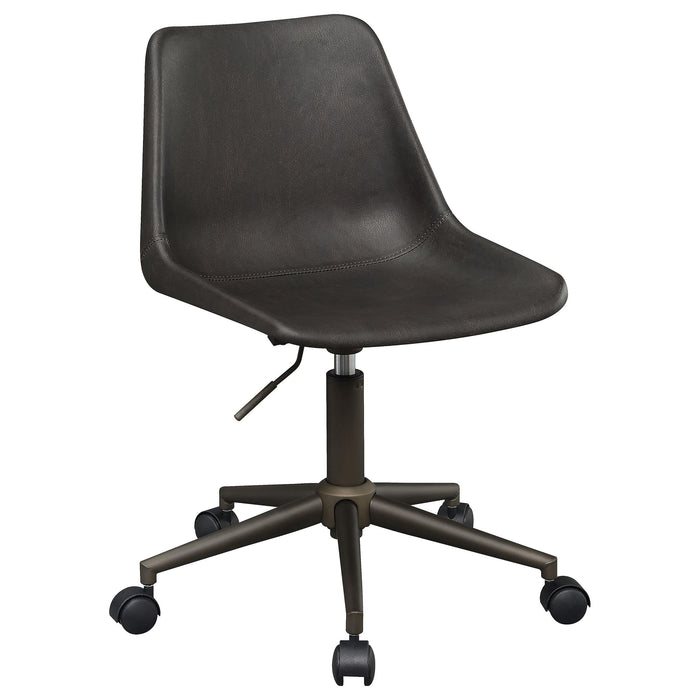 Carnell Adjustable Height Office Chair with Casters Brown and Rustic Taupe - Imperial Furniture (Las Vegas, NV) - Multi Location