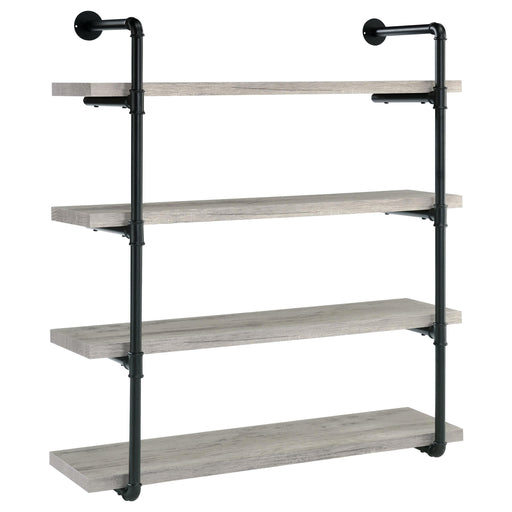 Elmcrest 40-inch Wall Shelf Black and Grey Driftwood - Imperial Furniture (Las Vegas, NV) - Multi Location