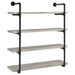 Elmcrest 40-inch Wall Shelf Black and Grey Driftwood - Imperial Furniture (Las Vegas, NV) - Multi Location