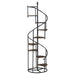 Roseglen 8-shelf Staircase Bookcase Rustic Brown and Black - Imperial Furniture (Las Vegas, NV) - Multi Location