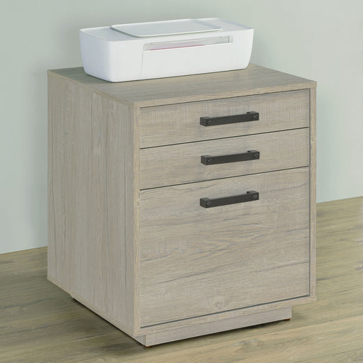 Loomis 3-drawer Square File Cabinet Whitewashed Grey - Imperial Furniture (Las Vegas, NV) - Multi Location