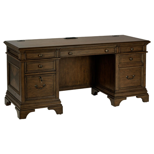 Hartshill Credenza with Power Outlet Burnished Oak - Imperial Furniture (Las Vegas, NV) - Multi Location