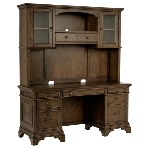 Hartshill Credenza with Hutch Burnished Oak - Imperial Furniture (Las Vegas, NV) - Multi Location
