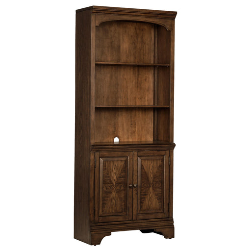 Hartshill Bookcase with Cabinet Burnished Oak - Imperial Furniture (Las Vegas, NV) - Multi Location