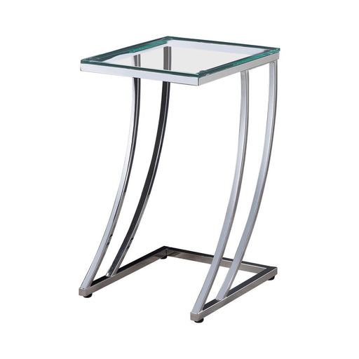 Cayden Rectangular Top Accent Table Chrome and Clear - Imperial Furniture (Las Vegas, NV) - Multi Location
