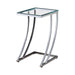 Cayden Rectangular Top Accent Table Chrome and Clear - Imperial Furniture (Las Vegas, NV) - Multi Location