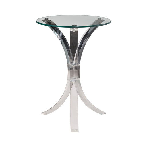 Emmett Round Accent Table Clear - Imperial Furniture (Las Vegas, NV) - Multi Location