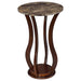 Elton Round Marble Top Accent Table Brown - Imperial Furniture (Las Vegas, NV) - Multi Location
