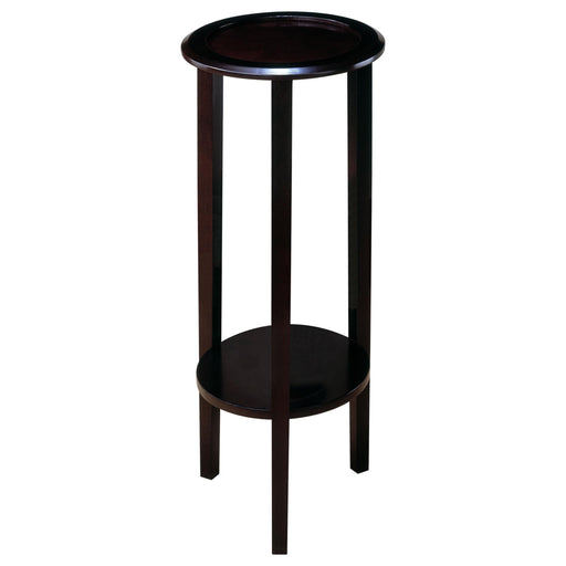 Kirk Round Accent Table with Bottom Shelf Espresso - Imperial Furniture (Las Vegas, NV) - Multi Location