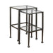 Leilani 2-piece Glass Top Nesting Tables Black - Imperial Furniture (Las Vegas, NV) - Multi Location