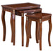 Daphne 3-piece Curved Leg Nesting Tables Warm Brown - Imperial Furniture (Las Vegas, NV) - Multi Location