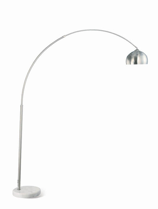 Krester Arched Floor Lamp Brushed Steel and Chrome - Imperial Furniture (Las Vegas, NV) - Multi Location