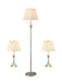 Griffin 3-piece Slender Lamp Set Brushed Nickel - Imperial Furniture (Las Vegas, NV) - Multi Location