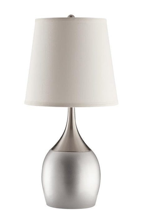 Tenya Empire Shade Table Lamps Silver and Chrome (Set of 2) - Imperial Furniture (Las Vegas, NV) - Multi Location