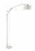 Moniz Adjustable Arched Arm Floor Lamp Chrome and White - Imperial Furniture (Las Vegas, NV) - Multi Location