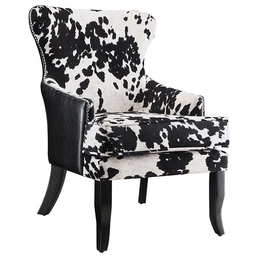 Trea Cowhide Print Accent Chair Black and White - Imperial Furniture (Las Vegas, NV) - Multi Location