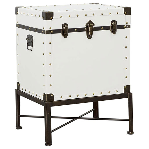 Nancy Accent Cabinet with Nailhead Trim White - Imperial Furniture (Las Vegas, NV) - Multi Location