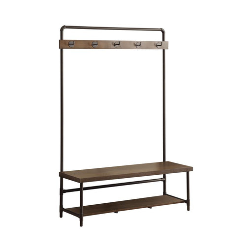 Alise Hall Tree with 5 Coat Hooks Chestnut and Dark Bronze - Imperial Furniture (Las Vegas, NV) - Multi Location