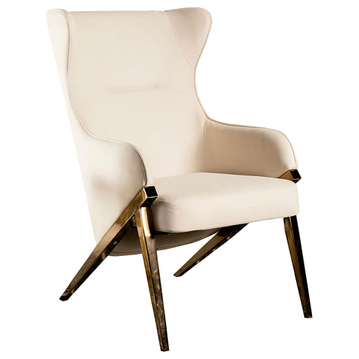 Walker Upholstered Accent Chair Cream and Bronze - Imperial Furniture (Las Vegas, NV) - Multi Location
