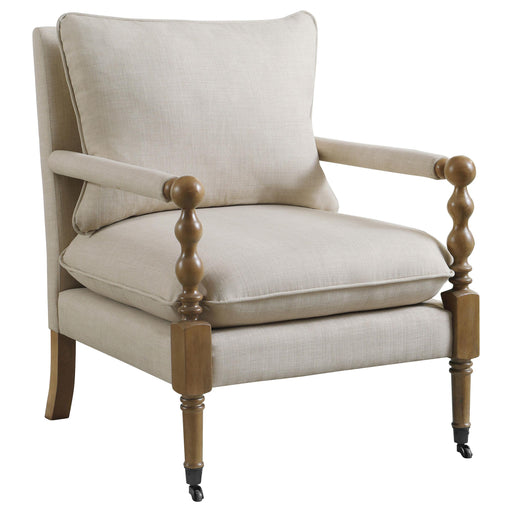 Dempsy Upholstered Accent Chair with Casters Beige - Imperial Furniture (Las Vegas, NV) - Multi Location